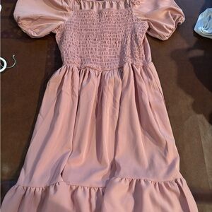 SHEIN Pink Midi Dress